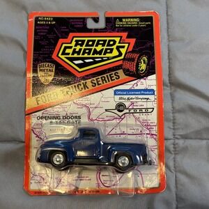 Road Champs F-100 Vintage Truck New In Package 6423 Blue Die Cast 1/43